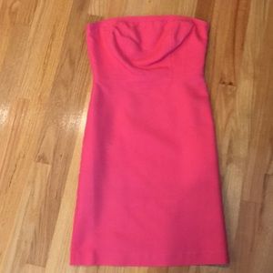 Strapless Ann Taylor dress, 4P Coral/Pink